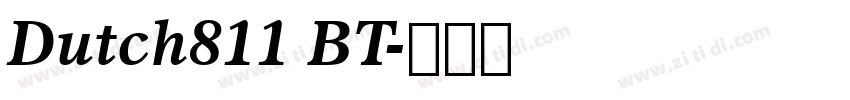 Dutch811 BT字体转换
